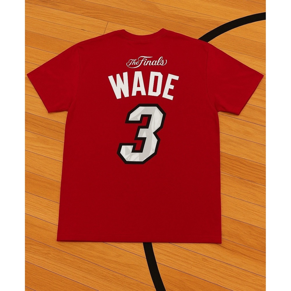 Vintage Miami Heat Dwyane Wade 2-Sided Majestic‎ NBA Finals T-Shirt Men's 2XL - Picture 15 of 15